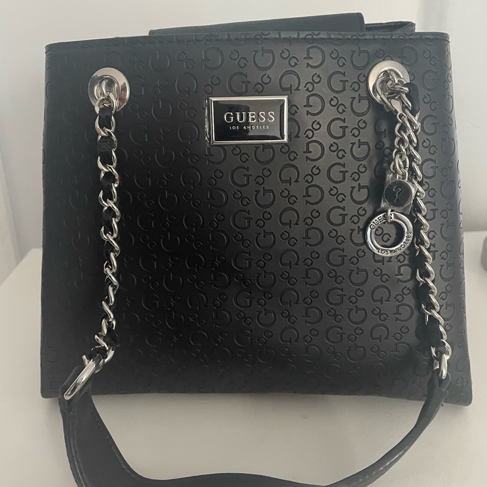 Guess Handbag Black w/Silver